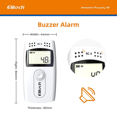 Elitech Digital Temperature Data Logger Medical Refrigerator Thermometer Vaccine Fridge Temperature Monitor, RC-4...