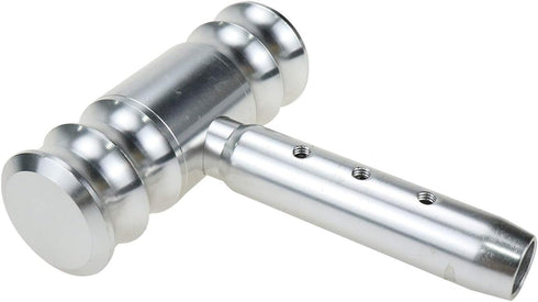 Aluminum Alloy T-Handle Gear Shift Knob, Universal Fit Aircraft Joystick Design Gear Stick Adapter for Most Transmission Vehicles (Silver)...