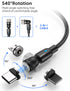 Magnetic Charging Cable (5Pack, 1.6/3.3/3.3/6.6/6.6ft)/360°&180° Rotating Magnetic USB C Charging Cable/Magnetic Charger Cable/Magnetic Phone Char...