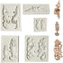 Juland 5 PCS Silicone Fondant Cake Mold Baroque Style Curlicues Scroll Mold for Sugarcraft, Cake Border Decoration, Cupcake Topper, Jewelry, Polym...