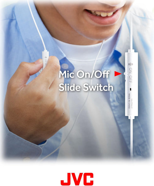 JVC USB-C Wired Earbuds Headphones, Delay-Free for Videos and Gaming, Built-in DAC Reduces Noise and Improves Sound Quality, 10.7 mm Diameter Neod...