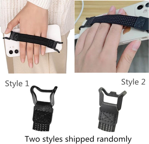 Phone Strap Security Hand Strap Holder, Mobile Phone Grip Straps with Clip Handheld Drop Prevention Elastic Bundle Grip Belts for Kindle and Most ...