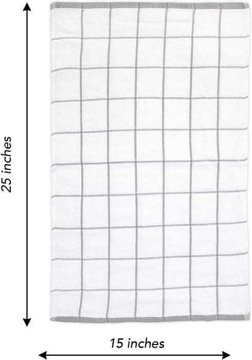 Arkwright Kitchen Tea Towels - (Pack of 12) Soft, 100% Cotton Terry Dishcloths, Highly Absorbent & Quick Dry, Hand Washcloths for Washing, Drying,...