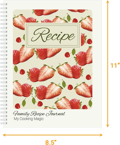 2 Pack Recipe Book To Write In Your Own Recipes, 8.5" x 11" Personal Blank Recipe Notebook Journal Blank Cookbook Recipe Journal (120 Recipe Pages...