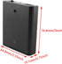 DGZZI 4xAA Battery Box 4 Slots AA Black Battery Storage Cases with Cover ON/Off Switch and USB Female Socket Battery Holder...