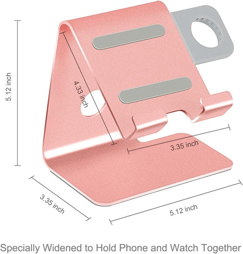 2 in 1 Charger Stand Compatible with Apple Watch Series Ultra2/Ultra/10/9/8/7/6/5/4/3/2/1/SE (38mm/40mm/41mm/42mm/44mm/45mm/46mm/49mm) and Compati...