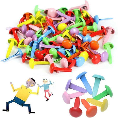 100 Pcs Copper Mini Brad Fasteners Round Paper Fasteners Brads Craft and Scrapbooking Brads for Paper Craft DIY Stamping Scrapbooking...