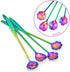 Flower Spoon Set of 4 PCS, LEEFONE 7" Flower Pattern Long Handle Spoon Stainless Steel Reusable Tea Scoops Stirring Spoon Ice Cream Spoon Coffee S...