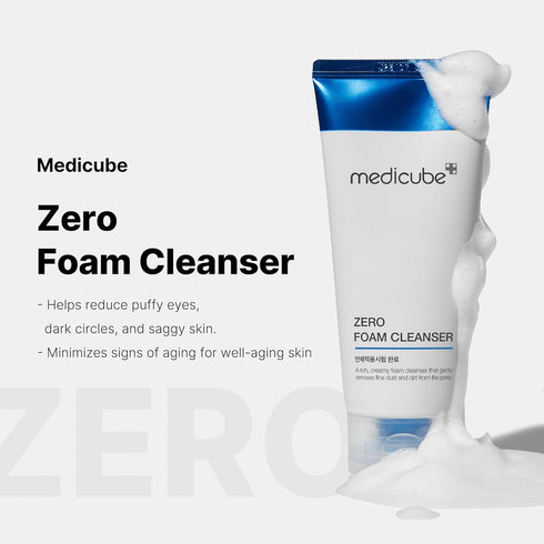 Medicube Zero Foam Cleanser for Sensitive Skin - Sebum Control, Moisture Balance, and Pore Minimization | Korean Skincare...