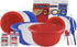 Party Essentials Patriotic Assortment Hard Plastic Combo Pack, Disposable Cutlery, Red/White/Blue, 204 Pieces/ 68 Place Settings...