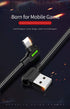 (2 Pack + iPhone Bag) USB 90 Degree Right Angle Design Gaming iPhone LED Nylon Braided Sync Charge New USB Reversible Data 6FT/1.8M Cable Compatib...