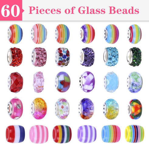 VICTLOV 126 Pieces Charm Bracelet Making Kit, DIY Craft for Girls, Unicorn/Mermaid Crafts Gifts Set for Arts and Crafts for Girls Teens Ages 8-12...