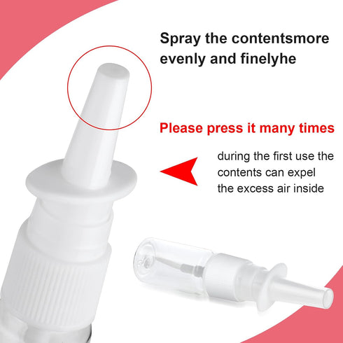 simarro 10ml Nasal Spray Bottle, 7Pcs Refillable Atomizer Spray Bottle Plastic Nasal Atomizer Fine Spray Mist Nasal Spray Bottle Perfume Essential...