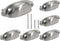 Waziaqoc 6PCS Brushed Nickel Drawer Pulls, 3.5" Hole Center Cabinet Cup Pull, Vintage Shell Metal Cabinet Handles for Kitchen Cabinet Wardrobe Dra...