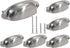 Waziaqoc 6PCS Brushed Nickel Drawer Pulls, 3.5" Hole Center Cabinet Cup Pull, Vintage Shell Metal Cabinet Handles for Kitchen Cabinet Wardrobe Dra...