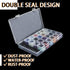 FOME Diamond Embroidery Box, 2 Pack Clear Diamond Painting Storage Box Containers Each with 28 Mini Compartments Grids Mosaic Kits Accessories Sto...