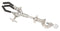 EISCO 3-Finger Lab Clamp with Bosshead Clamp Holder for Lab Stand Rod - PVC Coated Prongs for Holding Objects up to 3.5" Diameter - Beaker Holder,...