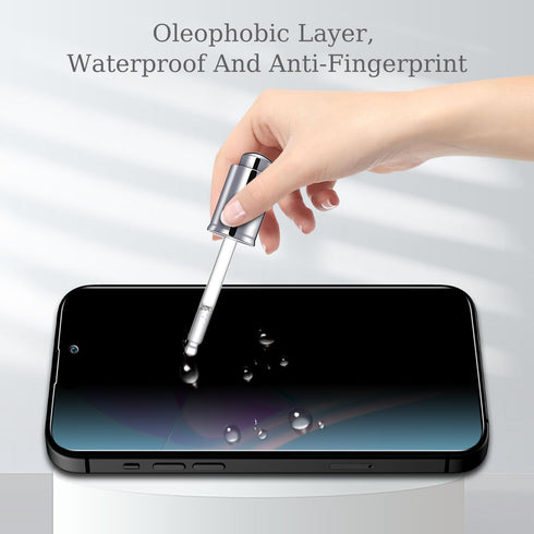 Pokolan [3-Pack Privacy Screen Protector for iPhone 15, 9H Hardness, Anti Spy Tempered Glass film, Anti-Scratch, Bubble Free, Case Friendly...