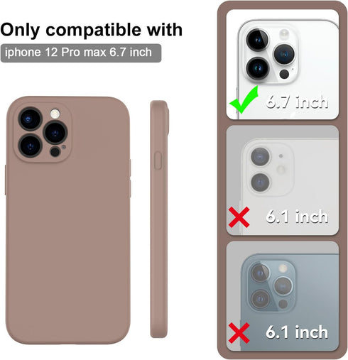 Goodon Designed for iPhone 12 Pro Max Case with Screen Protector - Soft Silicone Cover Microfiber Lining- Slim Fit Shockproof Protective Phone Cas...