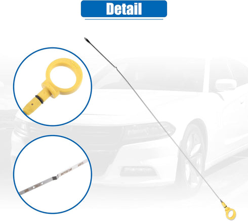 X AUTOHAUX Engine Oil Dipstick for Dodge Challenger 2009-2021 for Dodge Charger 2009-2021 for Chrysler 300 2009-2021 Oil Level Dipstick Replace 04...