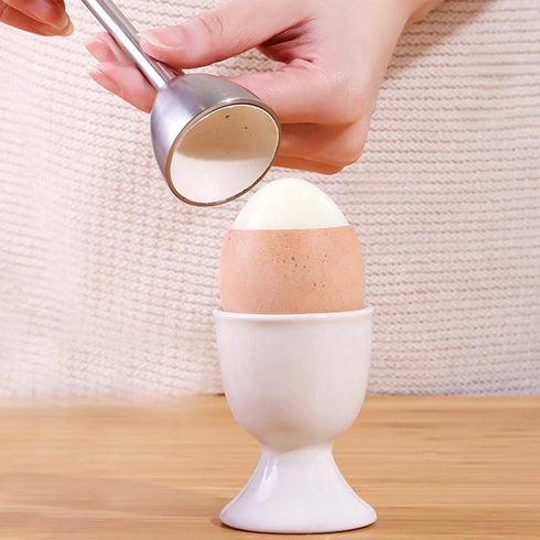 2 PACK Stainless Steel Egg Topper, Opener Egg Cracker Topper Egg Shell Cracker, Eggshell Cutter Egg Cracker, Perfect Egg Opener for Soft Boiled Eg...