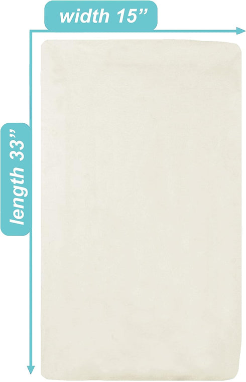 American Baby Company 15" x 33" Fitted Bassinet Sheet, 100% Natural Cotton Jersey Knit, Cream, Soft Breathable...