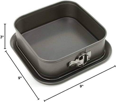 Norpro New Non Stick 9" Square Springform Cheesecake Pan Warp Resistant...