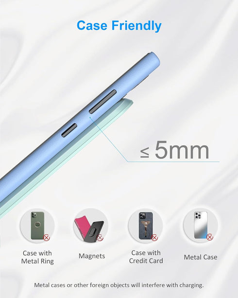 NANAMI Upgraded Fast Wireless Charger,Qi-Certified Wireless Charging Stand for Samsung Galaxy S24/S23/S22/S21/S20/S10/S9/Note 20 Ultra/10/9 & Qi P...