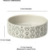 PetRageous 18428 Paws Shallow Round Stoneware Dog Bowl 5-Inch Width and 1.5-Inch Height 1.5-Cups Capacity, Grey...