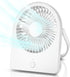 3.5" USB FAN, Strong Wind Ultra Quiet Small Desk Fan Foldable 3 Speeds Adjustable, USB Corded Powered Personal Fan for Home, Office, Desktop, Whit...