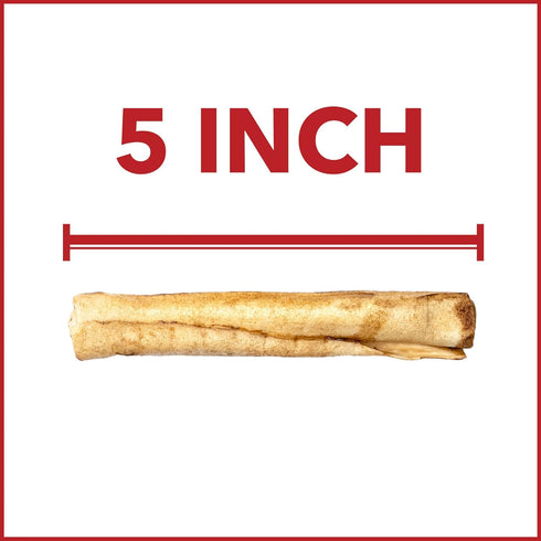 Pet Factory American Beefhide 5" Chip Rolls Dog Chew Treats - Chicken Flavor, 8 Count/1 Pack...