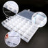 Clear Plastic Jewelry Box Organizer Storage Container with Adjustable Dividers (36 Grids)...