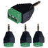 3.5mm Stereo TRS Male Plug to AV Screw Audio Balum Terminal, Solder-Free, Quick Screw Connection for Surveillance and Engineering Projects (4 Pack...
