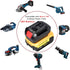 Battery Adapter for Milwakee 18V M18 and for Dewalt 20V Max Li-ion Battery DCB200 DCB201 DCB203 Convert to for Bosch 18V Lithium Tool Battery BAT6...