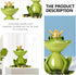 Holibanna Outdoor Statues - Frog Statue Collectible Frogs Toad Toads Royalty Fairy Tale Sculpture Garden Frog Figurine Sculpture Figure Green Frog...