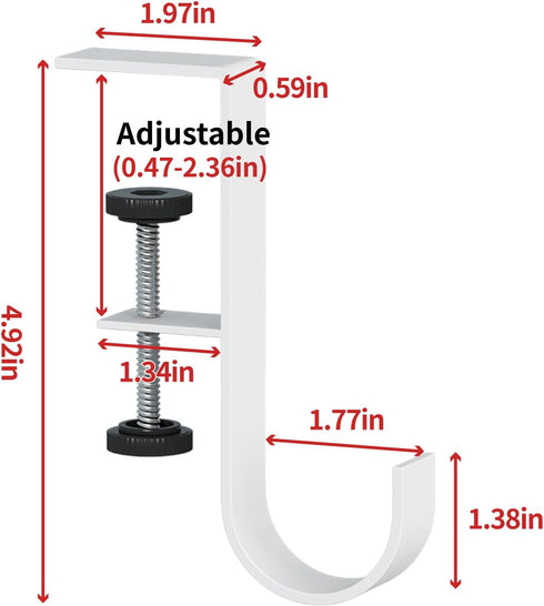 3 Pcs Desk Mount Bag Holder Hook/Clamp-On Backpack Hanger/Headphone Hook Holder/Headset Stand Hanger Clamp Under Desk Space...