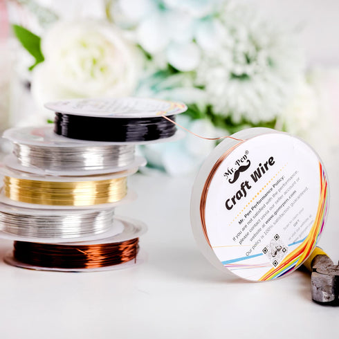 Mr. Pen's Beading Wire for Crafting 24 Gauge, 6 Rolls x 19.6 Feet Each...