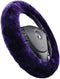 Furry Fluffy Wool Sheepskin car Steering Wheel Cover for Girls Women Universal car 14 1/2-15 1/2inchs (Lilac)...