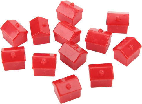 Hotel Game Replacement Pieces Monopoly Replacement Pieces 12 Red Houses and 32 Green Houses Game Plastic Houses & Hotels Game Piece Supplement Acc...