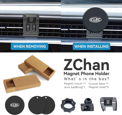 Car Phone Holder for Audi Q3 2019-2024 Auto Interior Accessories,Strong Magnetic Car Vent Mount for Audi,Customized Audi 360 ° Adjustable Car Phon...