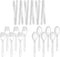 Plastic Serving Utensils, 9" Clear Disposable Utensils 18 Pack, 6 Serving Tongs, Spoons, Forks...