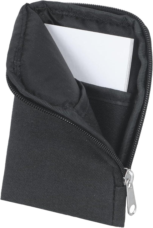 Business Card Holder, Business Card Case Zipper Pocket Card Holders Business Card Wallet Business Card Carrier for Men or Women (Black)...