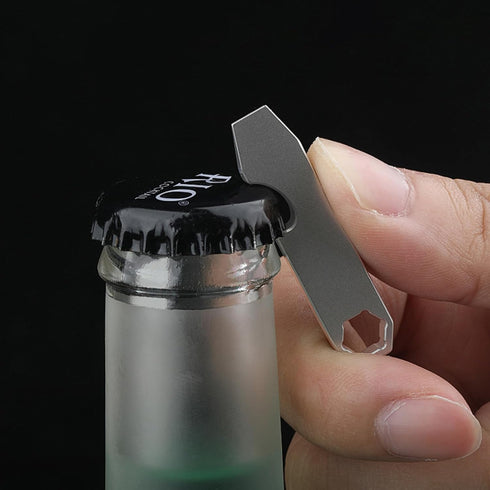 Hamans Mini Titanium EDC Pry Bar EDC Pocket Multi Tool Bottle Opener Screwdriver Wrench...