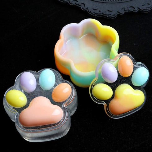 FineInno 3 Packs Cat Paw Resin Mold Jewelry Storage Box Silicone Molds Crystal Epoxy Mold Cute Casting Mold Earring Rings Organizer Case Container...