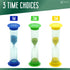 Sand Timer for Kids Set of 3 Small Colorful Hourglass Acrylic Covered Clock 1Min 2Min 5Min for Classroom, Home & Kids Room...