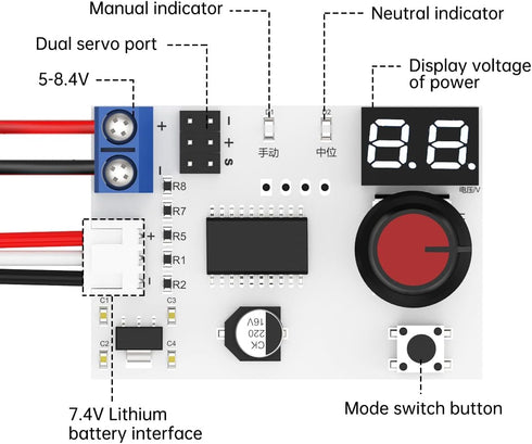 RC Digital Servo Tester 1 Channels Motor Servo Controller Centering Tool with Over-Current Protection & 2 Control Modes for RC Car Airplane Robots...