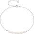 Freshwater Pearl Anklet,Sterling Silver 14K Silver Filled Boho Pearl Dainty Handmade Beaded Cute Tiny Charm Beach Ankle Bracelet Foot Chain Anklet...