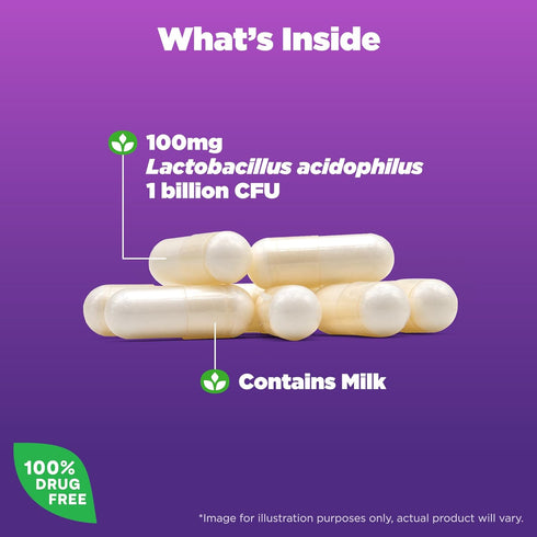Natrol Acidophilus Probiotic 100 mg, Dietary Supplement for Healthy Gut Function, Digestive Health Capsules for Adults, 150 Capsules, Up to a 50 D...