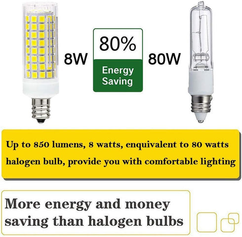 10W E12 LED Corn Light Bulb(4 Pack)E12 Dimmable 100 Watt Equivalent Bulb 1000LM 6000K Chandelier Bulbs Decorative Candle E12 Base for Home Lightin...