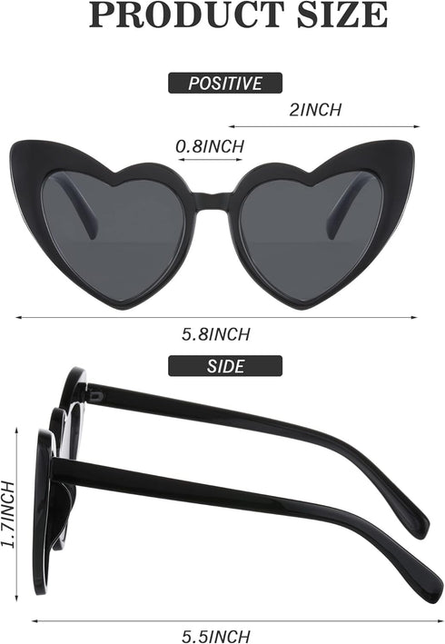 Frienda 9 Pairs Heart Shaped Sunglasses Bachelorette Heart Sunglasses for Women for Bachelorette Party Gift Favors...